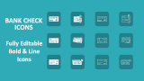 Bank Check Icons - Slide 1