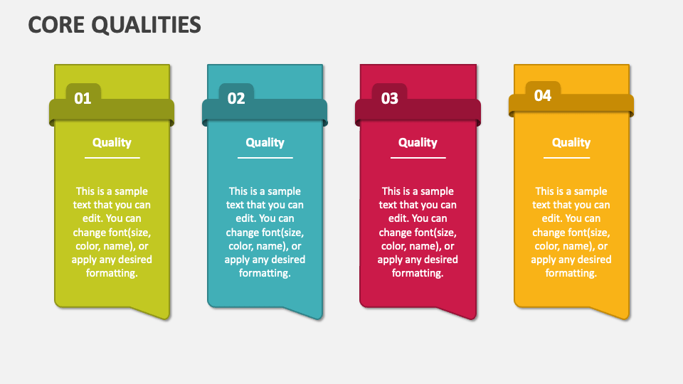 Core qualities powerpoint presentation slides ppt template
