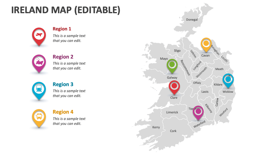 Ireland map powerpoint presentation slides ppt template