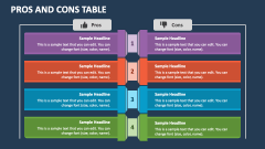 Pros and Cons Table - Slide