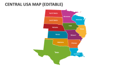 Central USA Map (Editable) - Slide 1