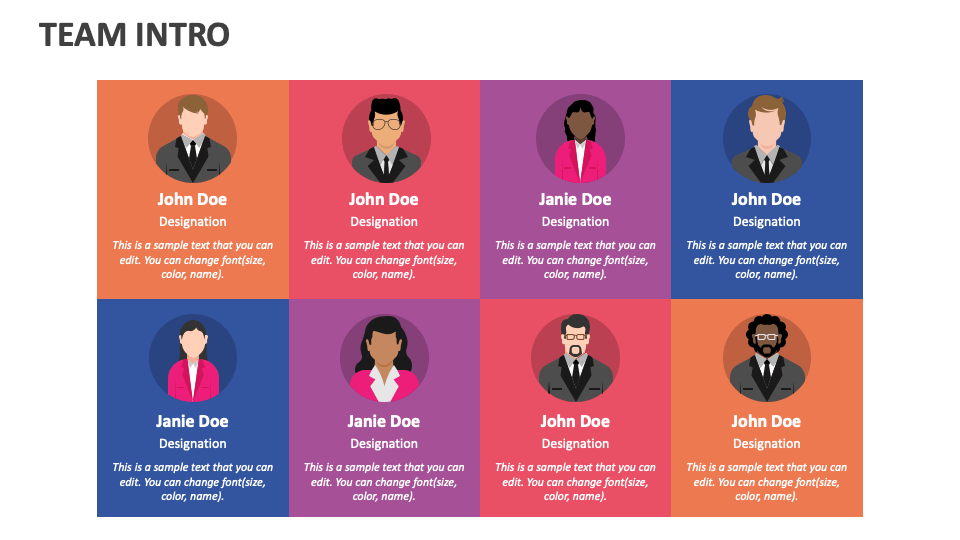 Team intro powerpoint and google slides template ppt slides