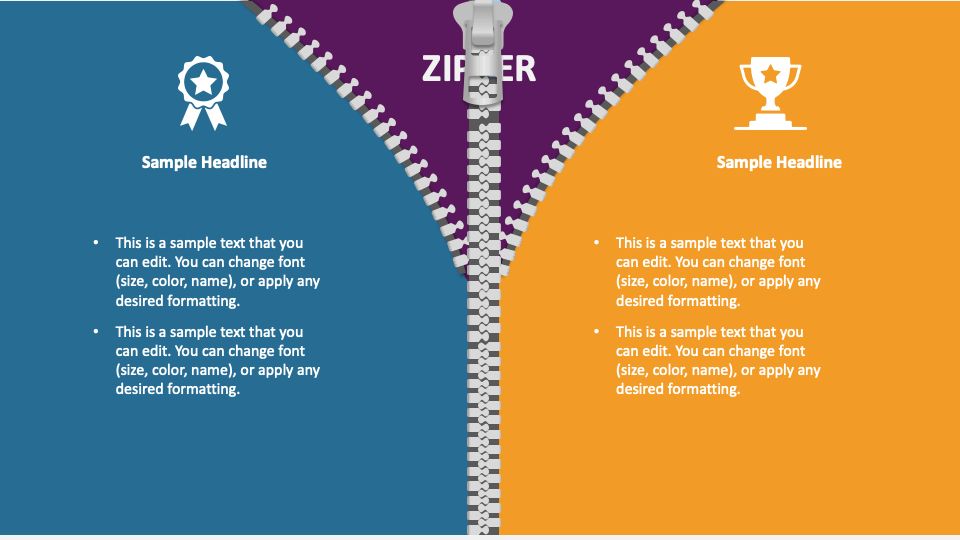 Zipper PowerPoint and Google Slides Template PPT Slides