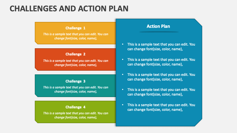 Challenges and Action Plan PowerPoint and Google Slides Template PPT