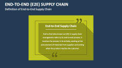 Definition of End-to-End Supply Chain - Slide 1