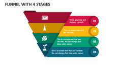 Funnel with 4 Stages - Slide