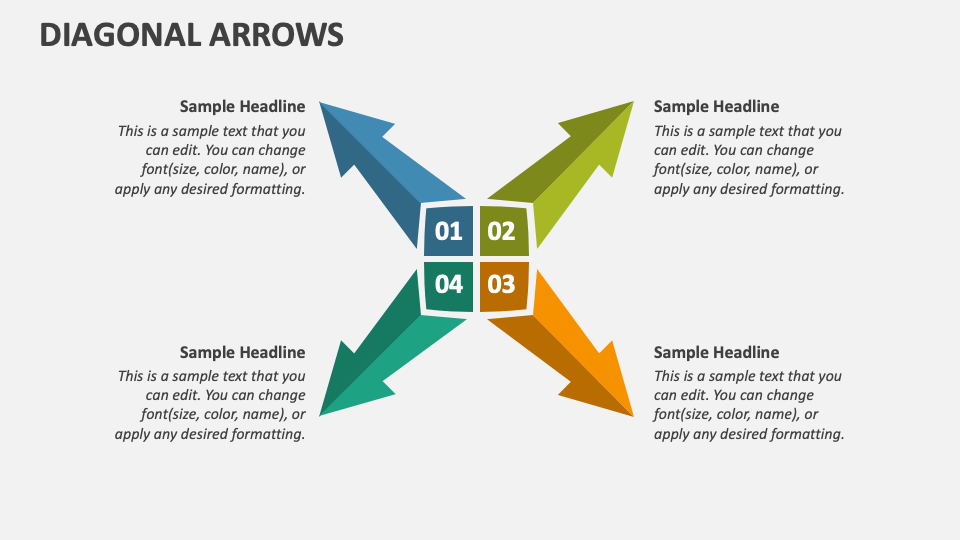 Diagonal Arrows PowerPoint and Google Slides Template PPT Slides
