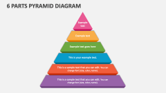 6 Parts Pyramid Diagram - Free Slide