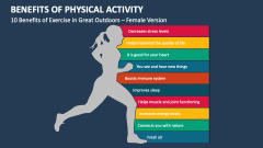 10 Benefits of Exercise in Great Outdoors - Female Infographic - Slide 1