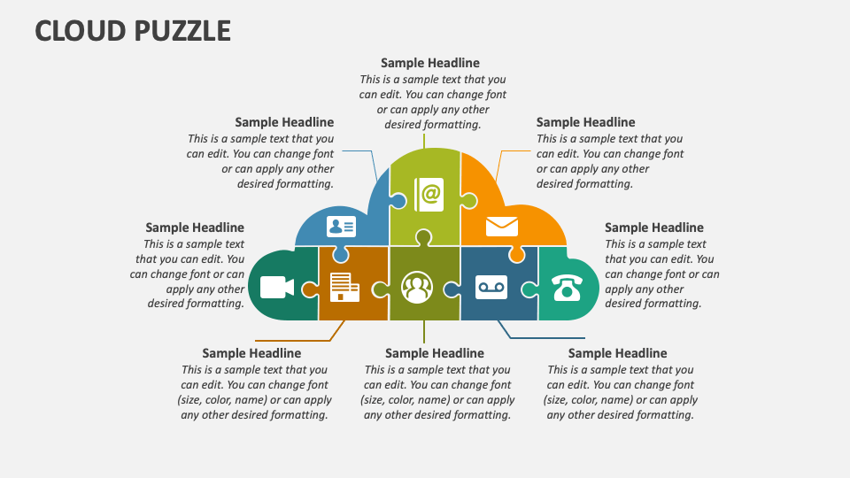 Cloud Puzzle PowerPoint and Google Slides Template PPT Slides