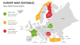 Sales Performance Report - Europe Map - Slide 3