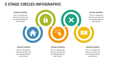 5 Stage Circles Infographic - Slide