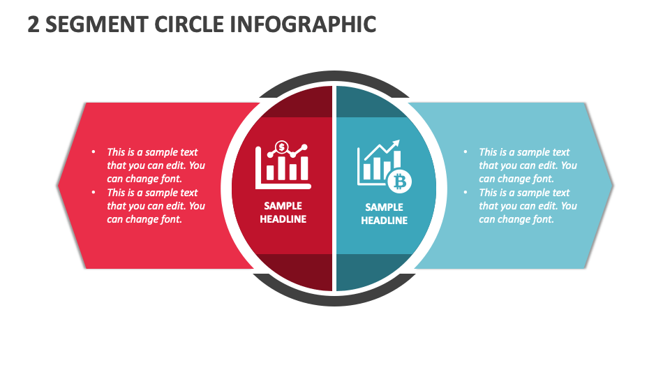2 Segment Circle Infographic - Slide