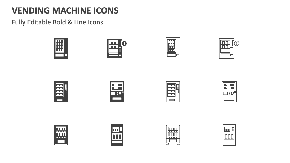 Vending Machine Icons for PowerPoint and Google Slides - PPT Slides