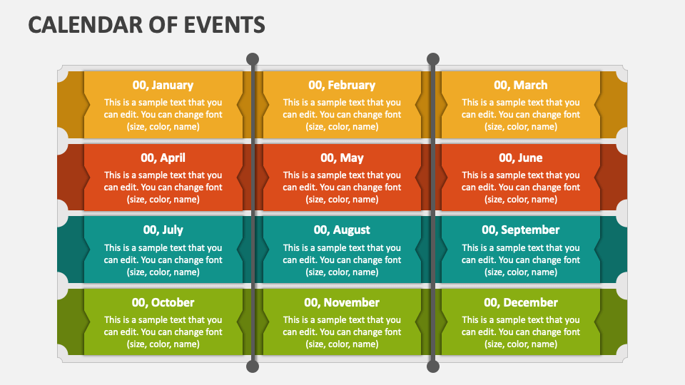 Calendar of Events PowerPoint and Google Slides Template - PPT Slides