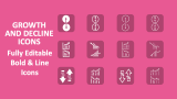Growth and Decline Icons - Slide 1
