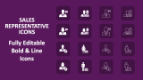 Sales Representative Icons - Slide 1
