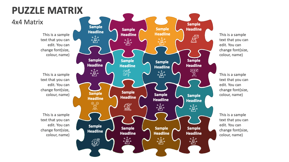Puzzle Matrix PowerPoint Presentation Slides - PPT Template