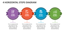 4 Horizontal Steps Diagram - Slide