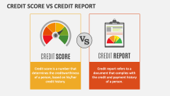 Credit Score Vs Credit Report - Slide 1