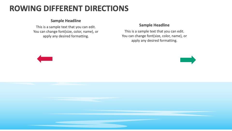 Rowing Different Directions PowerPoint and Google Slides Template PPT