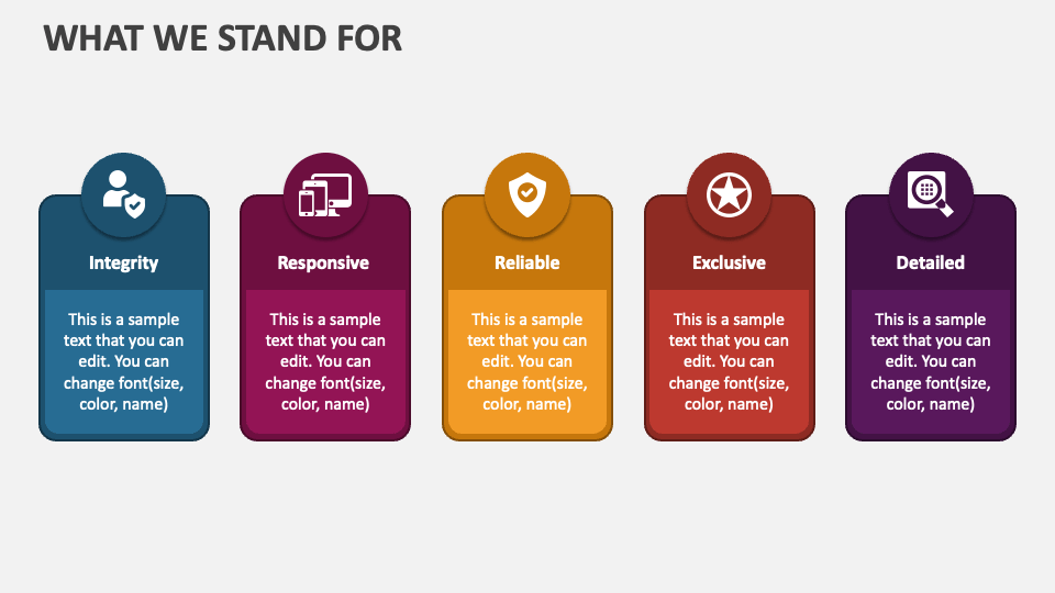 What we stand for powerpoint presentation slides ppt template