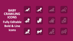 Baby Crawling Icons - Slide 1