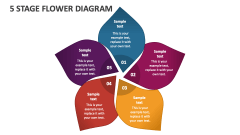 5 Stage Flower Diagram - Free Slide