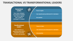Transactional Vs Transformational Leaders - Slide 1