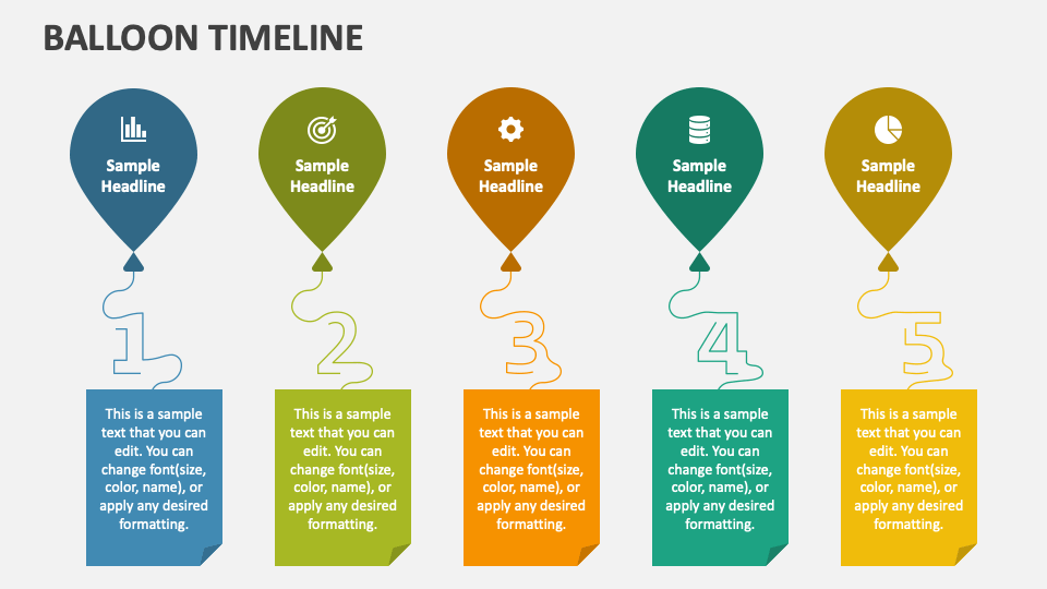 Balloon Timeline PowerPoint and Google Slides Template PPT Slides