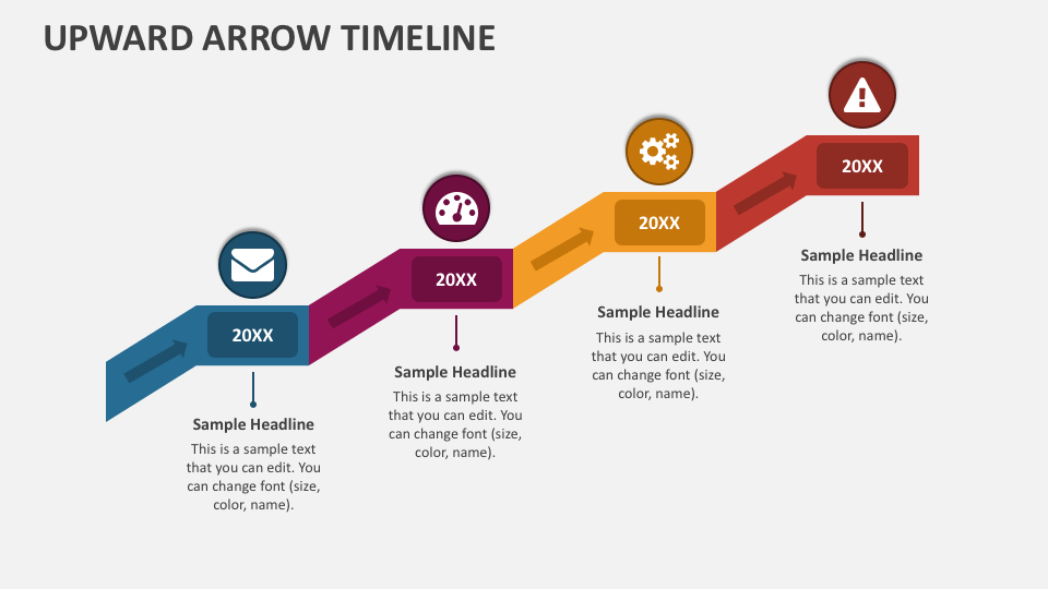 Upward Arrow Timeline PowerPoint Presentation Slides PPT Template