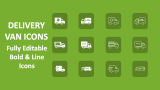 Delivery Van Icons - Slide 1