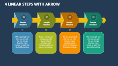 4 Linear Steps with Arrow - Slide