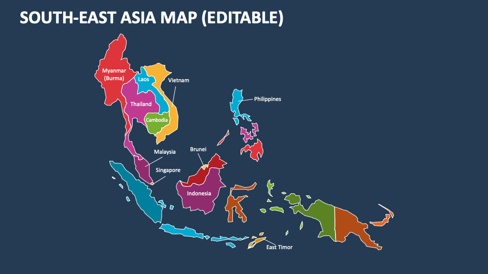 South east asia map powerpoint presentation slides ppt template
