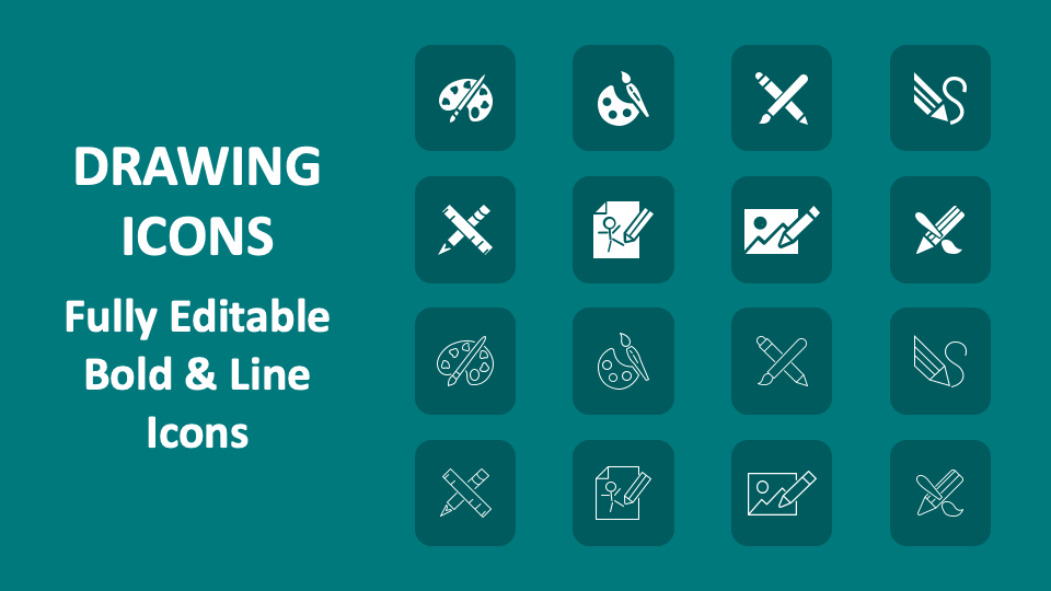Drawing Icons for PowerPoint and Google Slides - PPT Slides
