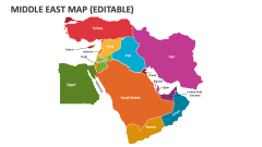 Middle East Map (Editable) - Slide 1