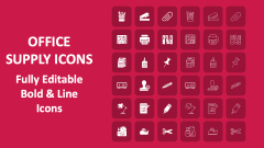 Office Supply Icons - Slide 1