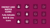 Energy and Water Icons - Slide 1