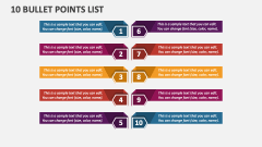 10 Bullet Points List - Slide
