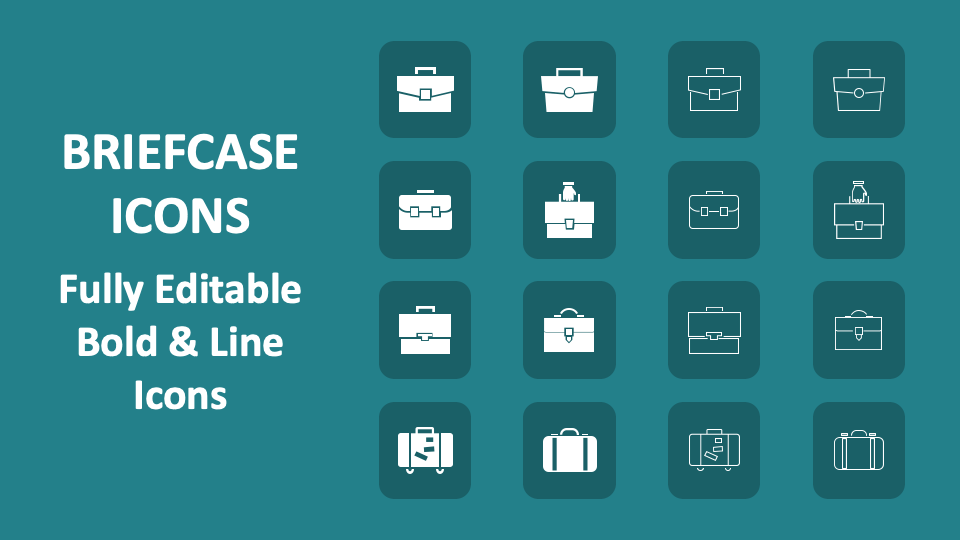 Briefcase Icons for PowerPoint and Google Slides - PPT Slides