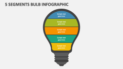 5 Segments Bulb Infographic - Slide