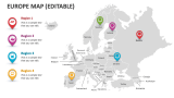 Europe Map (Editable) - Slide 4