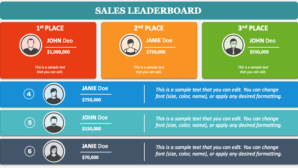 Leaderboard Slide Template for PowerPoint & Google Slides