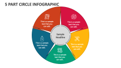 5 Part Circle Infographic - Slide