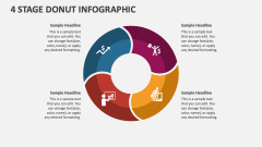 4 Stage Donut Infographic - Slide