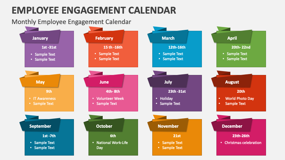 Employee Engagement Calendar PowerPoint Presentation Slides PPT Template