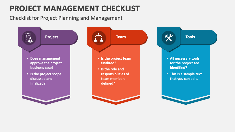 Project Management Checklist PowerPoint Presentation Slides - PPT Template