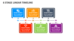 6 Stage Linear Timeline - Slide