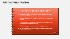 First Mover Strategy - Slide 1