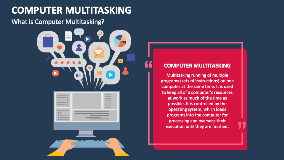 Computer Multitasking PowerPoint and Google Slides Template - PPT Slides